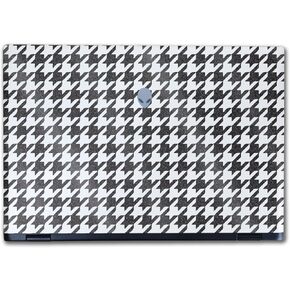 Glossy Glitter Laptop Skin Compatible with Alienware M16 R2 (2024) - Houndstooth - Premium 3M Vinyl Protective Wrap Decal Cover - Easy to Apply | Crafted in The USA by MightySkins