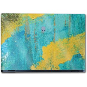 Glossy Glitter Laptop Skin Compatible with Alienware M16 R2 (2024) - Acrylic Blue - Premium 3M Vinyl Protective Wrap Decal Cover - Easy to Apply | Crafted in The USA by MightySkins