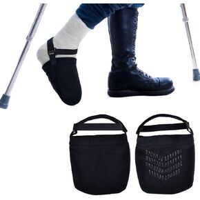 (Upgraded) 2 PCS Protective Cast Socks Toe Covers with Fixed Strap for Foot, Soft Warm Cast Socks Over Cast for Men Women Adults, Adjustable Non-slip Cast Toe Covers Fit for Most Casted Foot