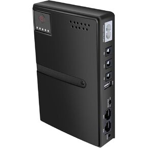10400mAh Mini UPS Power Supply, Uninterruptible Power Supply Support Device Power, 36W USB 5V DC 5V 9V 12V POE 15V 24V 6 Outlets, Backup Power Supply for Camera Router (US
