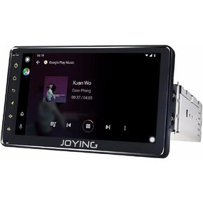 JOYING Android 10 Single Din Car Stereo 7 Inch Touch Screen Radio Bluetooth 5.1 Car Radio MP5 Player with Fiber Optical Output Support FM/AUX-in/USB/SD/Hands-Free Calling/Fastboot/GPS Navigation
