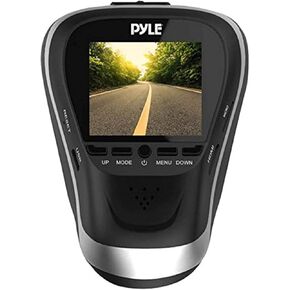 Pyle PLDVRCAM25 -1080p Dash Cam HD Dashboard Driving Camera for Cars and Vehicles with Night Vision - Discrete and Secure Window Mount - Snap Images and Record Video