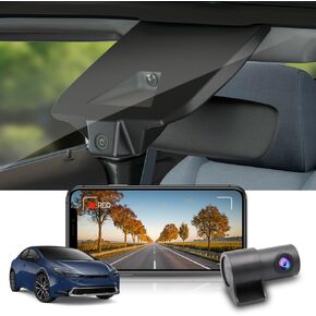 Fitcamx Dual 2160P+Rear 1080P Dash Cam for 2023-2025 Toyota Prius LE XLE Limited (XW60), OEM Factory Look, Dual HD Video, WiFi Connect & APP, Loop Recording, G-Sensor, Easy to Use, 128GB Card