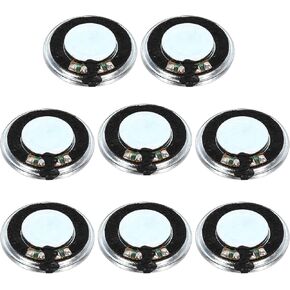 uxcell 8 Pcs 1W 8 Ohm Small Speakers Metal Shell Round Internal Micro Magnet Speaker for Mini Speakers DVD EVD Multimedia Mobile Portable Advertising Machine