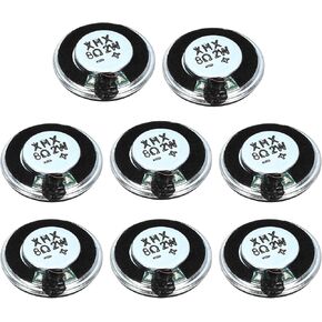 uxcell 10 Pcs 2W 8 Ohm Small Speakers Metal Shell Round Internal Micro Magnet Speaker for Mini Speakers DVD EVD Multimedia Mobile Portable Advertising Machine