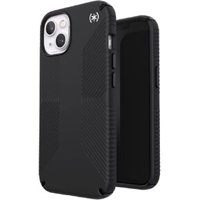 Speck Presidio2 Grip Bumper Case for iPhone 13 - Shock-Absorbent, Black/White