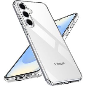 Case for Samsung Galaxy S25 Clear Case,Shockproof Soft TPU Bumper and Hard PC Back Phone Case,Non-Yellowing,Anti-Scratch,Drop Protection,Slim Fit Cover Case for Galaxy S25，Clear