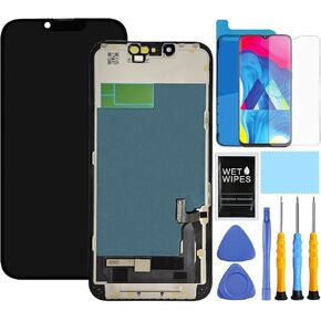 for iPhone 13 Screen Replacement for iPhone 13 Screen Replacement kit for iPhone 13 A2482 A2631 A2634 A2635 2633 LCD Display digitizer Touch Screen Assembly with Repair Tools 6.1 inch Black