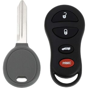 X AUTOHAUX 315MHz GQ43VT17T Keyless Entry Remote Ignition Transponder Key Fob for Jeep Liberty 2002-2004 for Chrysler 300 2001-2004 64 Chip 4 Buttons
