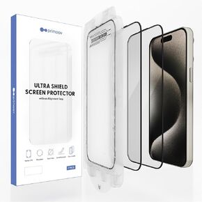 2-Pack iPhone 16 Pro Max Screen Protector [Auto-Align Kit][Bubble-Free][Dust-Resistant] Ultra HD Clear, 9H Tempered Glass, Case-Friendly Design