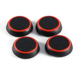 070 Cover Cap 4Pcs Replacement Silicone Controller Thumb Stick Grip Cover Joystick Cap for PS3 PS4 Xbox Thumb Stick Cover (red)