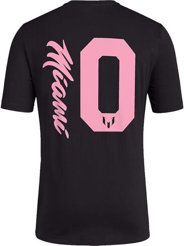 adidas Men's Soccer Messi X Miami Number 10 Tee - Show Your Support for Soccer Superstar Lionel Messi x Inter Miami in Saudi Arabia