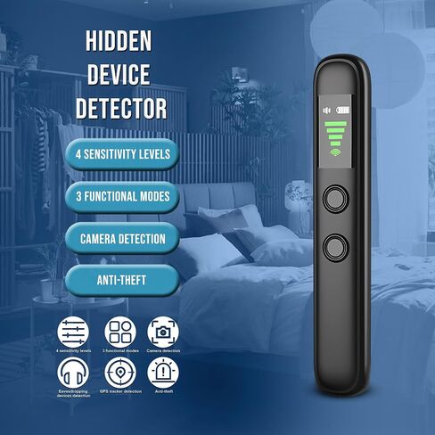 Hidden Cameras Detector, Portable Listening Device Detector, Wireless Rechargeable Camera Detector for Travel, Hotels, Home, Office in Saudi Arabia