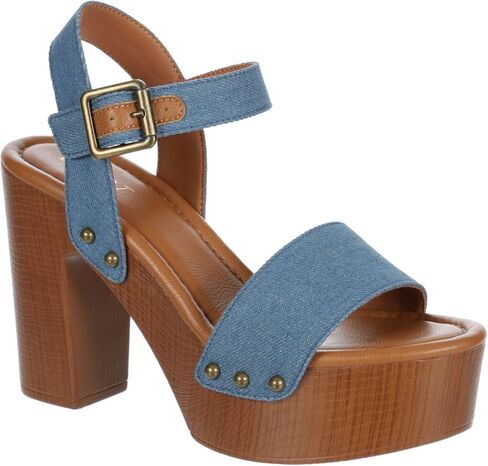 Limelight April - Women's Faux Wooden High Heeled Platform Dress Sandals in Saudi Arabia