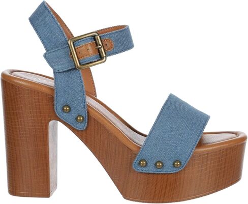 Limelight April - Women's Faux Wooden High Heeled Platform Dress Sandals in Saudi Arabia