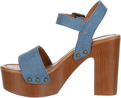 Limelight April - Women's Faux Wooden High Heeled Platform Dress Sandals in Saudi Arabia