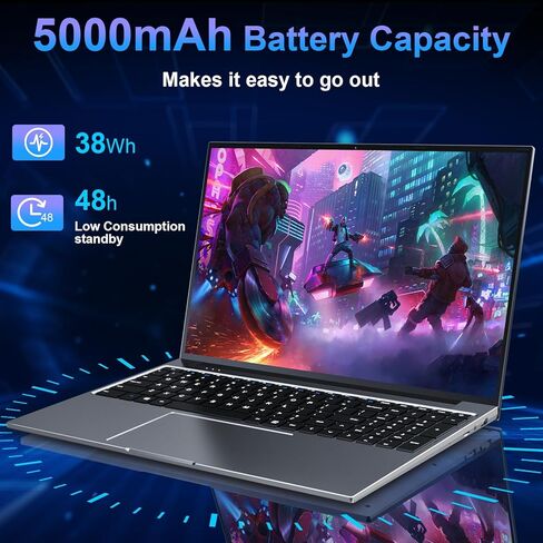 جهاز كمبيوتر محمول من الطائرات المحمولة 16 بوصة ، كمبيوتر محمول مع عرض 16 جيجا بايت DDR4 512GB SSD ، رباعي النواة N100 (حتى 3.4 جيجا هرتز) ، 1920 × 1200 عرض FHD ، لوحة المفاتيح الرقمية ، WiFi ، Bluetooth ، WebCam ، USB3.0 ، للطالب والأعمال التجارية in Kuwait