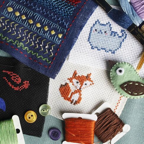 Aida Cloth, 14 Count, 15" x 18", Light Oatmeal Cross Stitch Fabric for Embroidery, Cross Stitch, Machine Embroidery and Needlepoint in Kuwait