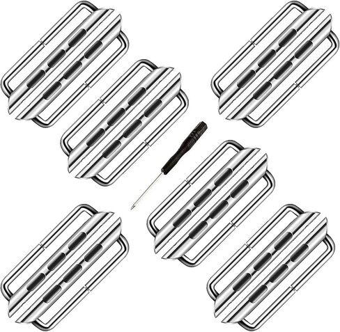 LOOKSEVEN 6 Pairs Watch Strap Connector Stainless Steel Adapter Metal Connection Adapter with Replacement Tool Compatible with iWatch Band 38mm-49mm in Saudi Arabia