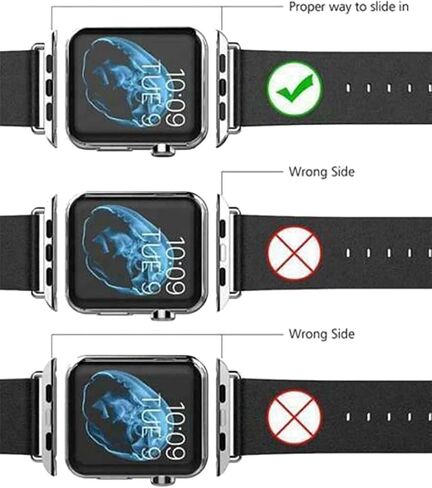 LOOKSEVEN 6 Pairs Watch Strap Connector Stainless Steel Adapter Metal Connection Adapter with Replacement Tool Compatible with iWatch Band 38mm-49mm in Saudi Arabia