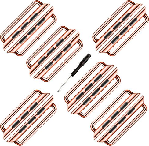 LOOKSEVEN 6 Pairs Watch Strap Connector Stainless Steel Adapter Metal Connection Adapter with Replacement Tool Compatible with iWatch Band 38mm-49mm in Saudi Arabia