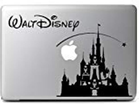 HVD-Dizney Castle Decal Sticker Skin for Laptop Car Wall Black in Saudi Arabia