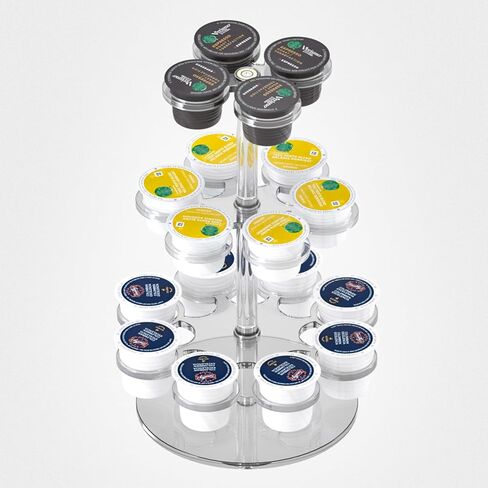 Artilife Acrylic Rotatable K Cup Holder Stand ، 3 مستويات تخزين منظم العرض ، والاختيار السهل والمكان in Kuwait
