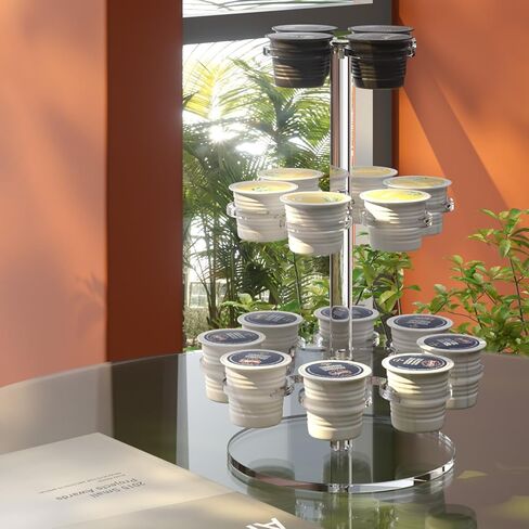 Artilife Acrylic Rotatable K Cup Holder Stand ، 3 مستويات تخزين منظم العرض ، والاختيار السهل والمكان in Kuwait