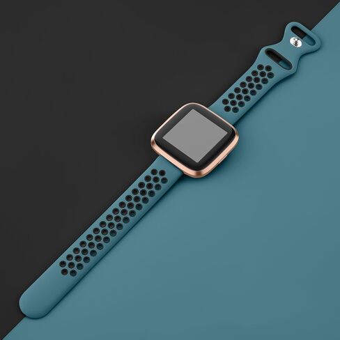 فرقة Vanjua Breatable متوافقة مع Fitbit Versa Bands Women Men ، 3 حزمة معصم بديل للسيليكون الناعمة للرياضة لـ Fitbit Versa 2/Fitbit versa/Versa Lite/Versa SE SMART WATCH in Kuwait