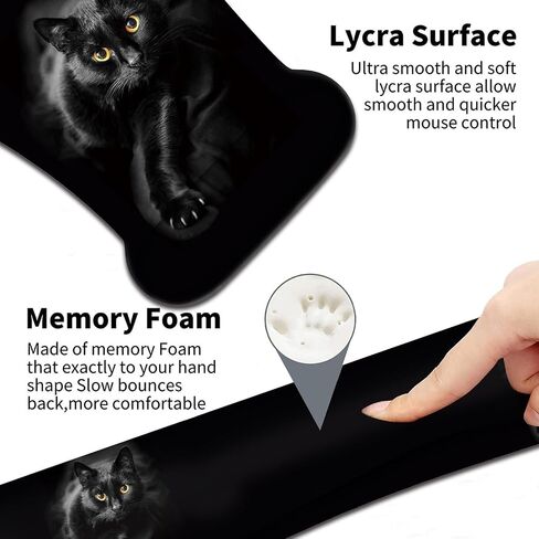 Keyboard Wrist Support + Wrist Mousepad + Coaster Combination, Non-Slip PU Base, with Gel Memory Mousepad, Suitable for Gaming, Office Pain Relief Mousepad Set - Flowering Plant Moon in Kuwait