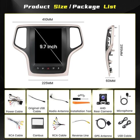 [2+64g] Sterroid 13 Car Stereo لجيب جراند شيروكي 2014-2017 ، Hikity 10.1 ' in Kuwait