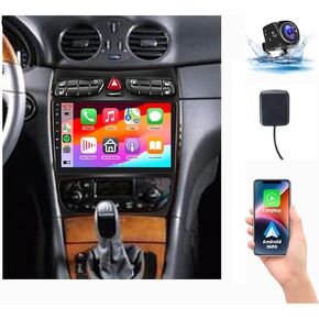 2G+64G Android 13 Radio for Mercedes Benz C-Class W203 C200 C320 C350 CLK W209 S203 A209 2002-2005 Rimoody Car Stereo Carplay Android Auto 9 Buck GPS GPS Bluetooth in Kuwait