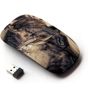 [ Optical 2.4G Wireless Mouse [ Mane Cute Love Horse Stallion Mustang ]