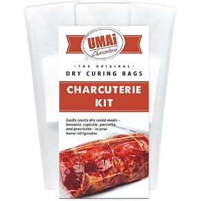 umai dry charcuterie kit ، طقم اللحم الجاف المعالجة. 3 أكياس كبيرة و 2 صغيرة من العصر الجاف للحوم ، و instacure #2 & Juniper Berries ، قم بإنشاء ألواح شركتيري الذواقة في الثلاجة الخاصة بك أكثر من 1-6 أشهر in Saudi Arabia