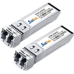 10GBase-SR SFP+ Transceiver, Gigabit Multimode SFP LC Duplex Transceiver,10G 850nm MMF, up to 300 Meters,Compatible with Cisco, Ubiquiti , Mikrotik,Netgear, Fortinet,D-Link,Linksys and More (2 Pack)