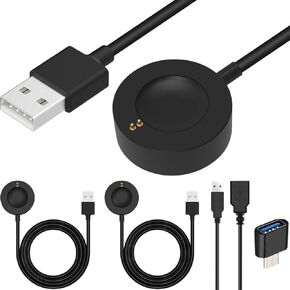 Charger for Fossil Gen 5/4, for Emporio Armani, for Skagen Falster 2, for Misfit Vapor 2, for Diesel Guard 2.5, for Michael Kors Runway, USB Charging Cable, Smartwatch Accessories, 2 Pcs