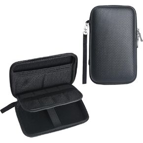Wolfteeth 7 inch External Hard Drive Carrying Case, Portable Memory Card Storage Holder Organizer, Smell Proof Case, Travel Carrying Case, Elements Holder Black (Empty Case Only) 132801
