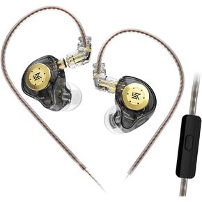 Gaming Earbuds KZ EDX PRO,IEM Earphones Headphone with 1DD, Wired KZ in-Ear Monitors, HiFi Deep Bass Sound with New 10mm Dynamic Driver Detachable Cable for Gaming Video Music Church (with Mic)