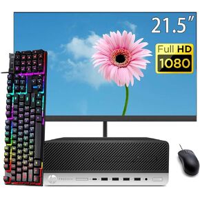 HP ProDesk 600 G3 Small Form Factor PC Desktop with 21.5" New FHD Monitor,PC Set, Intel Quad i5-6500 3.2GHz Up to 3.6GHz, 16GB RAM, 256GB SSD, Keyboard&Mouse, DP Cable, Windows 10Pro (Renewed)