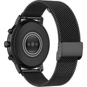 E ECSEM Metal Loop Bands Compatible for iTouch Sport 4 Adjustable Stainless Steel Replacement Wristbands Quick Release Watch Strap for iTouch Sport 4 Sport Smartwatch Women Men