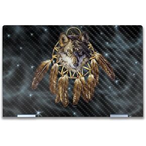 Carbon Fiber Laptop Skin Compatible with HP Envy x360 14" (2023) - Wolf Dreams - Premium 3M Vinyl Protective Wrap Decal Cover - Easy to Apply | Crafted in The USA by MightySkins