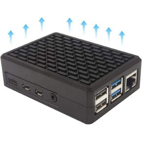 for Raspberry Pi 4 Armor Aluminum Alloy Case with Cooling Column Passive Cooling Case Compatible for Raspberry Pi 4 Model B (Not Include Raspberry Pi Board)