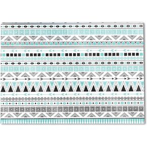 Glossy Glitter Gaming Skin Compatible with HP Envy x360 16" (2023) - Turquoise Tribal - Premium 3M Vinyl Protective Wrap Decal Cover - Easy to Apply | Crafted in The USA by MightySkins