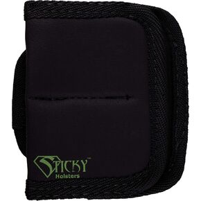 Sticky Holsters Dual Mini Mag Pouch for Men and Women- Concealed Carry Magazine Holster for Extra Ammo and Accessories - Black - for IWB or Pocket Carry