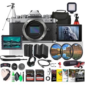 Nikon Z fc DX-Format Mirrorless Camera (1671) + Mic + Monitor + Headphones + 2 x EN-EL25 Battery + Tripod + 2 x 64GB Memory Card + Photo Software + LED Light + Camera Bag + More