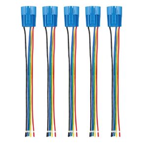 Baomain Wiring Plug with Harness for 5/8" 16mm Push Button Switch ON Off 1 NO 1 NC Wire Connectors Pack of 5