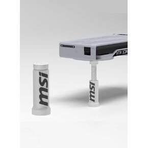 Adjustable GPU Holder, for MSI Setups, White – Tool-Free, Anti-Vibration Support Stand for Stable GPU Performance, Prevents GPU Sag, Protects Motherboard – Easy Height Adjustment