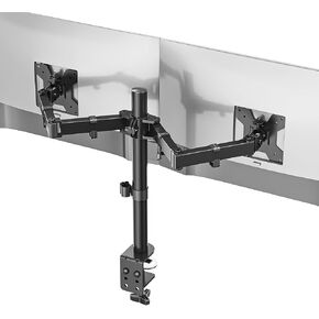 Dual Monitor Desk Mount, Monitor Stand for 2 Monitors Up to 27inch, Dual Monitor Mount Max 22lbs for Home, Office, School, Black