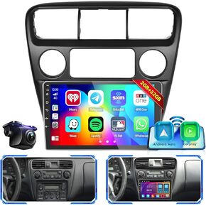 for Honda Accord 6th 1998-2003 Android Car Stereo 9" Touch Screen with Wireless Carplay Android Auto, Radio Dash Kit GPS Navigation WiFi Bluetooth SWC Mirror Link, Mic Backup Camera