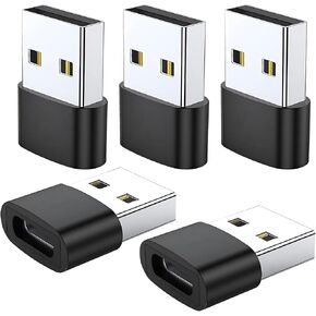 (5 حزمة) محول USB إلى USB C ، و USB C أنثى إلى USB Male Super Fast Charging ومحول محول OTG متوافق مع iPhone 15 14 13 12 11 Pro Max Plus ، iPad Pro Air 5 Mini 6 ، Samsung Galaxy S24/S23/S22 in Saudi Arabia